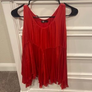 Red Flowy Tank